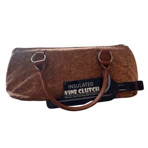 NWT Primeware Insulated Wine Clutch in Cork Brown - Tote-Style Wristlet